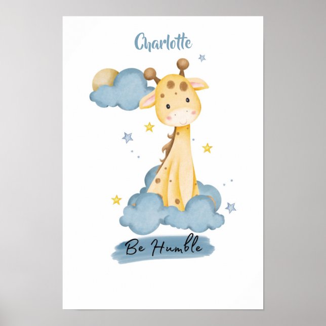 Kleine Lektionen Giraffe aus den Wolken Poster (Vorne)