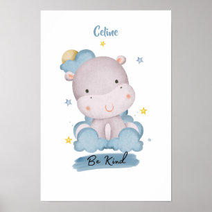 Kleine Lektionen Hippo aus den Wolken Poster