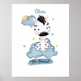 Kleine Lektionen Zebra aus den Wolken Poster