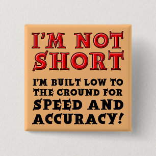 Kleine Leute Geschwindigkeit Genauigkeit Lustiger  Button