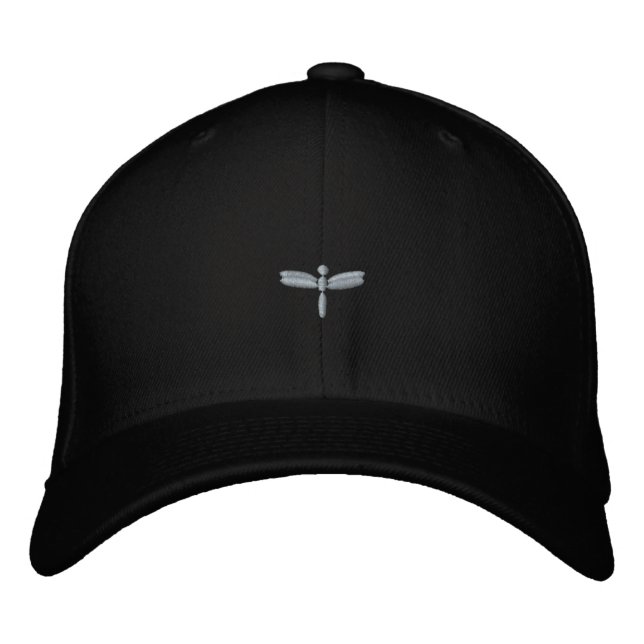 Kleine Libelle Bestickte Baseballkappe (Vorderseite)