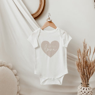 Kleine Liebe Beige Heart Baby Bodysuit Baby Strampler