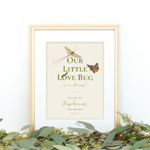 Kleine Liebe Bug Baby Dusche Willkommen Poster