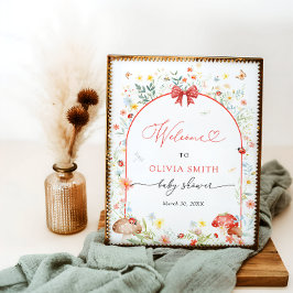 Kleine Liebe Bug Baby Dusche Willkommen Poster