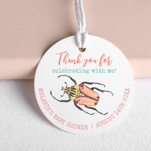Kleine Liebe Bug Danke Baby Dusche Pink Käfer Geschenkanhänger