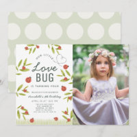 Kleine Liebe Bug Ladybug Girl Foto Geburtstag