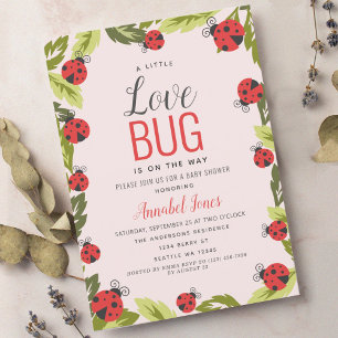 Kleine Liebe Bug Ladybug Kinderdusche Einladung