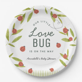 Kleine Liebe Bug Ladybug Leaf Babydusche Pappteller