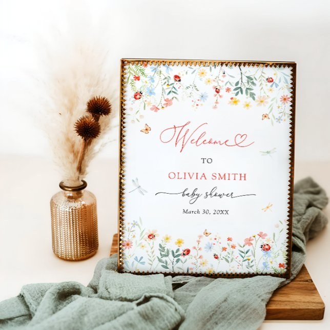 Kleine Liebe Bug Niedlich Garden Baby Dusche Willk Poster (Von Creator hochgeladen)