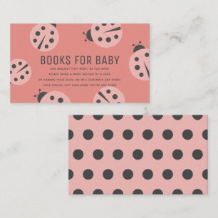 Kleine Liebe Bug Pink Ladybug Bücher für Babydusch Begleitkarte