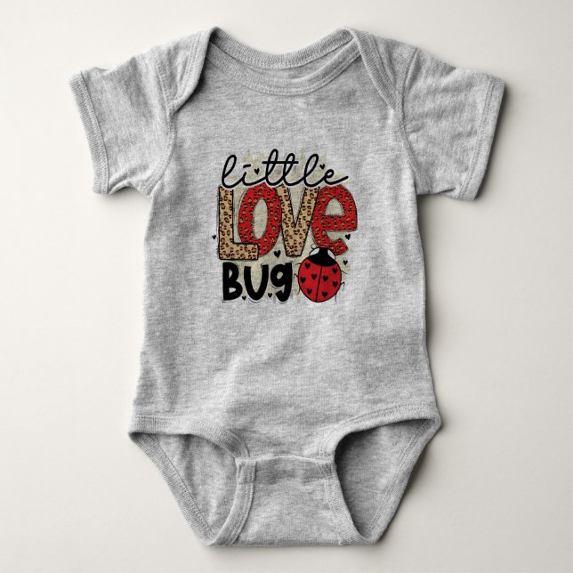 Kleine Liebe Bug Valentine Baby Strampler (Vorderseite)