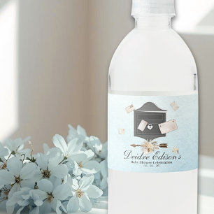 Kleine Liebesbriefe Baby Shower Wasserflaschenetikett
