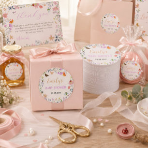 Kleine-Liebeskäfer-Baby-Party Runder Aufkleber