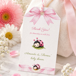 Kleine Liebeskäfer Mädchen Baby Shower Geschenkanhänger