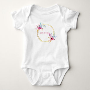 Kleine Liebling Rosa floral Baby Strampler