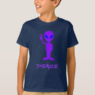 Kleine Lila Alien T-Shirt