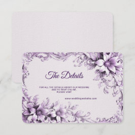 Kleine lila Blumen Detailkarte Begleitkarte