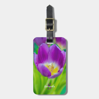 Kleine lila Tulpe Gepäckanhänger