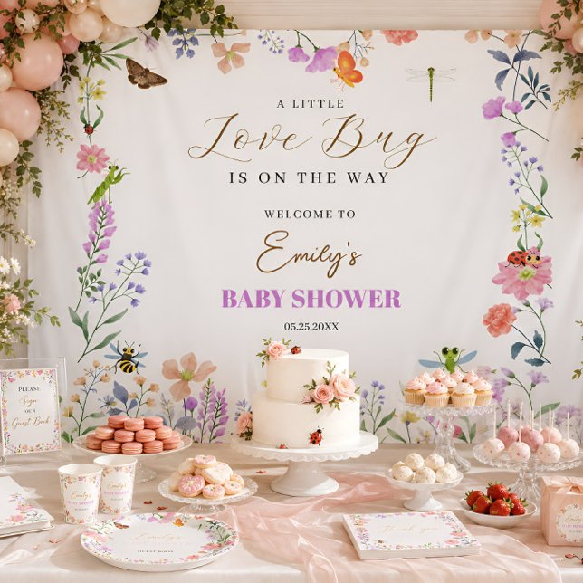Kleine Love Bug Baby Shower Wandteppich (Von Creator hochgeladen)