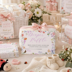 Kleine Love Bug Baby Shower Windelraffel Begleitkarte