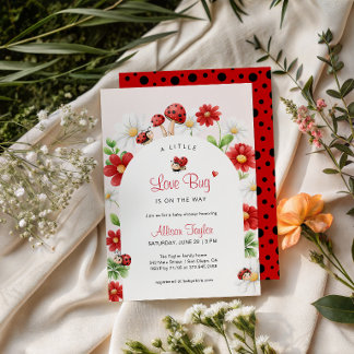 Kleine Love Bug Marienkäfer Baby Shower Tor Blumen Einladung