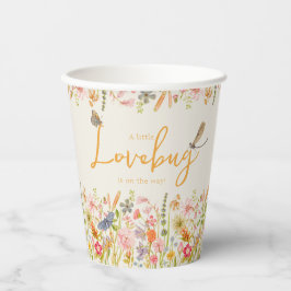 Kleine Lovebug Vintage botanische Babydusche Pappbecher