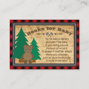 Kleine Lumberjack Karierte Babydusche bringen ein Begleitkarte