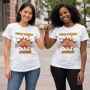 Kleine Mächte aktivieren Retro-Stil T-Shirt