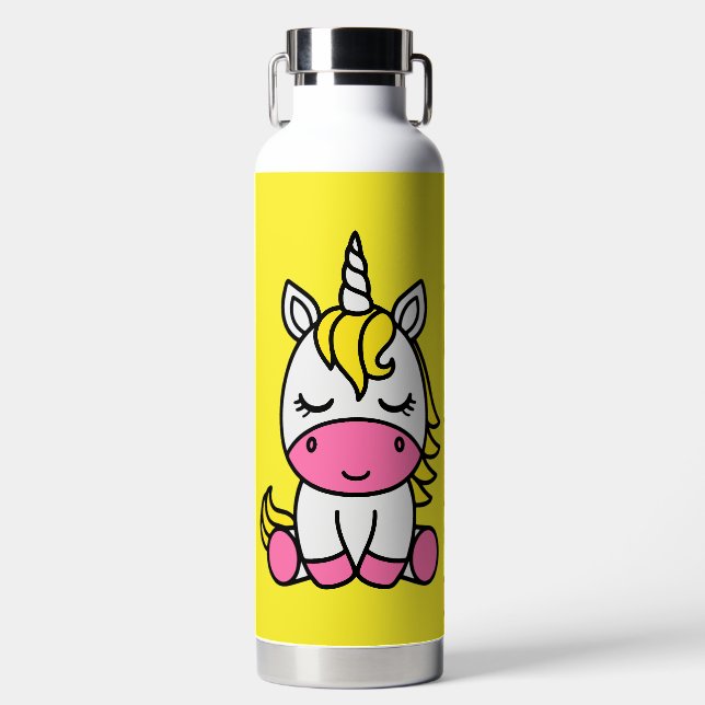 Kleine Mädchen kommen zurück zur Schule Trinkflasche (Vorderseite)