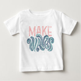 Kleine Mädchen machen Wellen Baby T-shirt