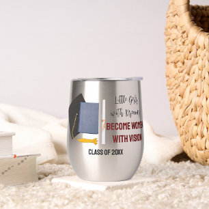 Kleine Mädchen mit Träumen Thermal Wine Tumbler