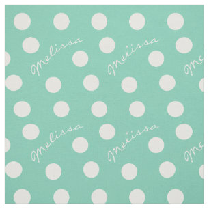 Kleine Mädchen-Name-und Farbpolka-Punkt Stoff