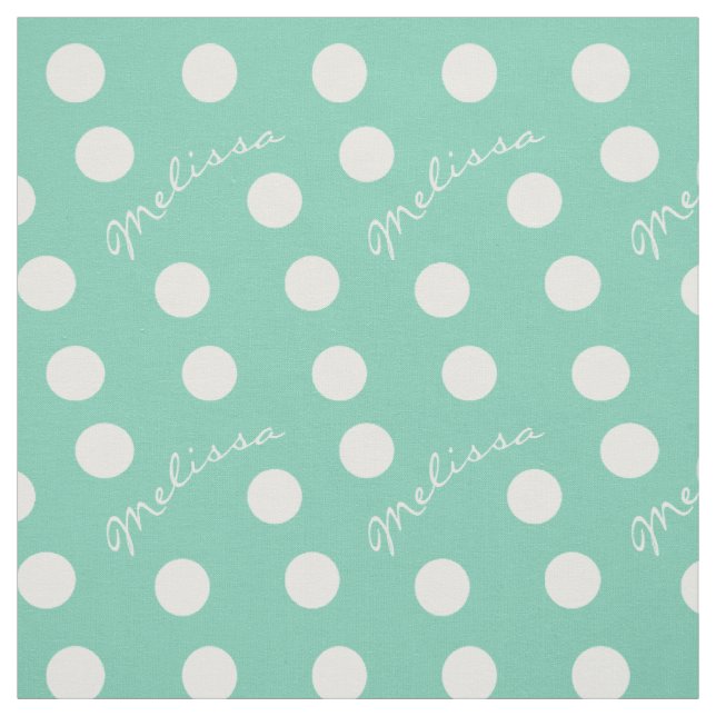 Kleine Mädchen-Name-und Farbpolka-Punkt Stoff (Muster)