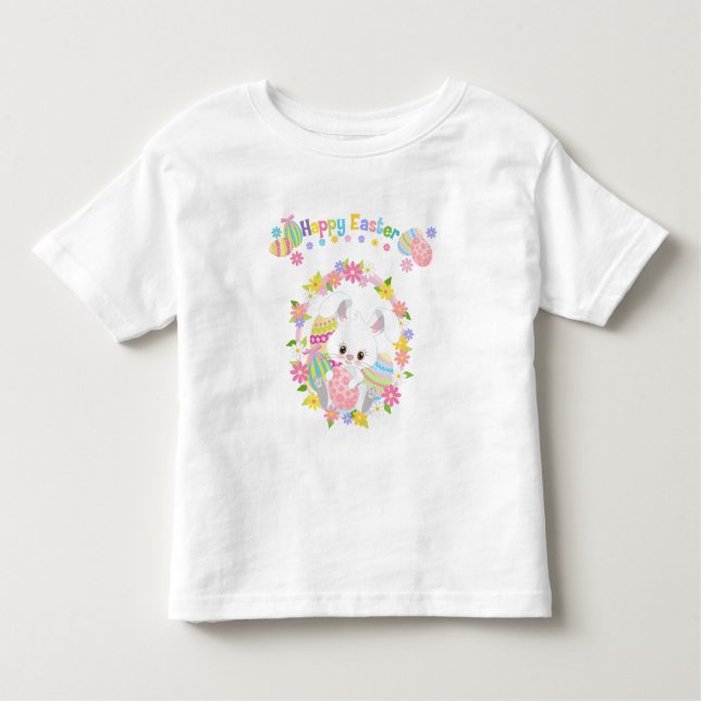 Kleine Mädchen-Ostern-Kleid Kleinkind T-shirt (Vorderseite)