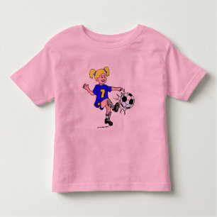 Kleine Mädchen spielen Fußball Kleinkind T-shirt