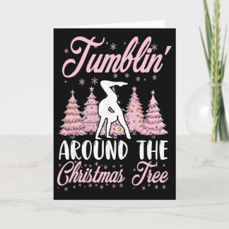 Kleine Mädchen Turnen Handstand Turnerin Weihnacht Karte