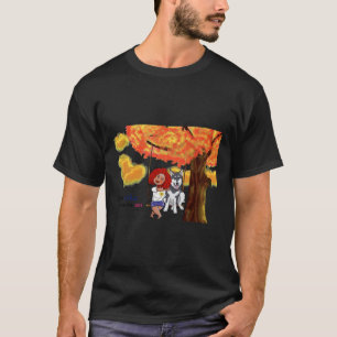 Kleine Mädchen und Alaska-Hunde T-Shirt