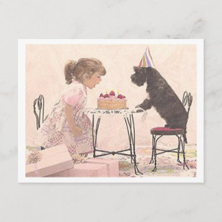 Kleine Mädchen und Hunde Celelbration Einladung