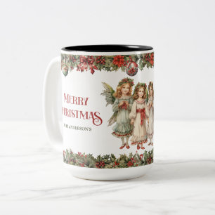 Kleine Mädchen Weihnachten Viktorianische Engel mi Zweifarbige Tasse