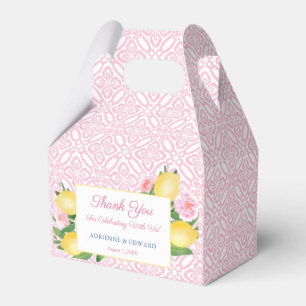 Kleine Mädchen Zitronen Rosa Florale Babyparty Geschenkschachtel