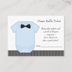 Kleine Mann Boys Diaper Raffeln Tickets Begleitkarte