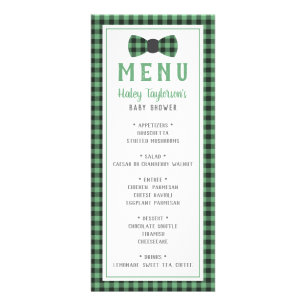 Kleine Mann-Menükarte, Babydusche Werbekarte