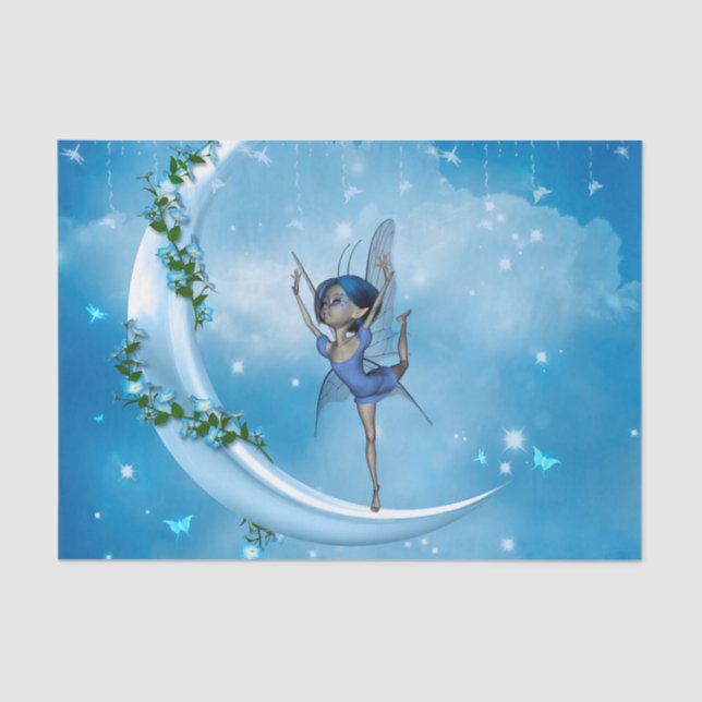 Kleine Märchen, die auf dem Mond tanzen Seidenpapier (Vorderseite)