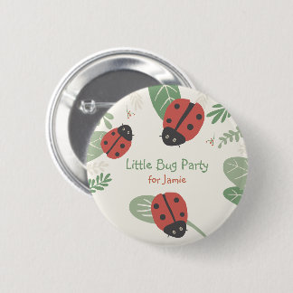 Kleine Marienkäfer-Kinderparty-Gast-Button-Geschen Button