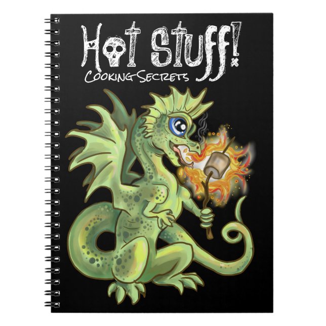 Kleine Marshmellow-Roastdrache Notizblock (Vorderseite)