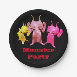 Kleine Marsianer, personalisiert für Kinder. Pappteller