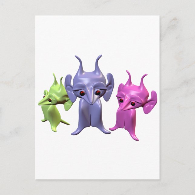 Kleine Martians Postkarte (Vorderseite)