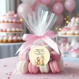 Kleine Maus Baby Girl Babydusche | Runder Aufkleber