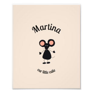 Kleine Maus Fotodruck