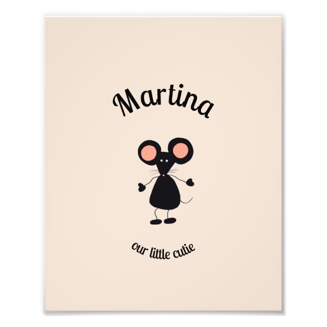Kleine Maus Fotodruck (Vorne)